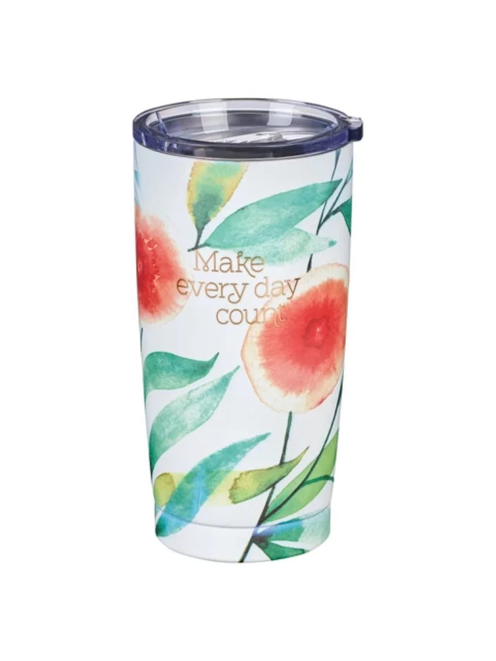 Christian Art Gifts Make Every Day Count Orange Blossoms Stainless Steel Mug